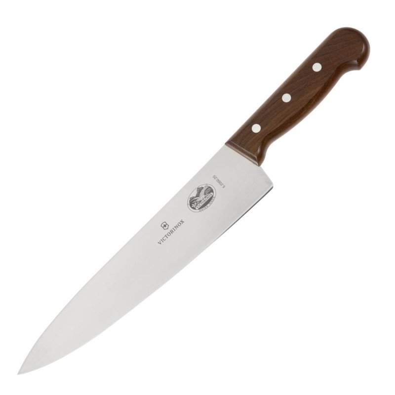 Faca de Cozinha com Cabo de Madeira Lâmina 25,5 cm - Victorinox - Fourniresto Faca de Cozinha com Cabo de Madeira Lâmina 25,5 cm - Victorinox - Fourniresto