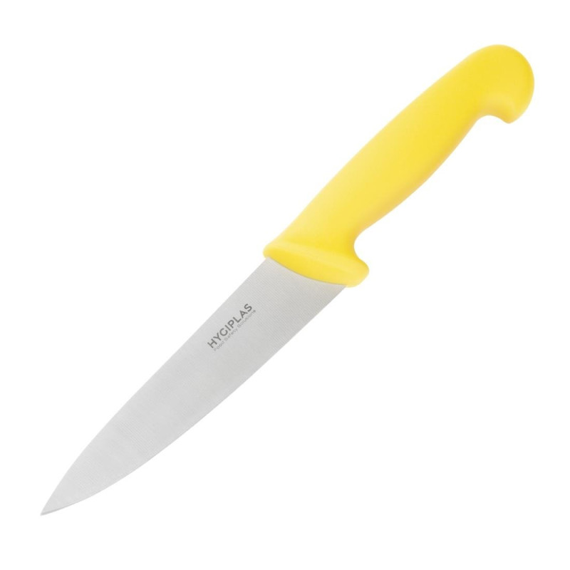Faca de Cozinha Amarela Lâmina 16 cm - Hygiplas - Fourniresto Faca de Cozinha Amarela Lâmina 16 cm - Hygiplas - Fourniresto