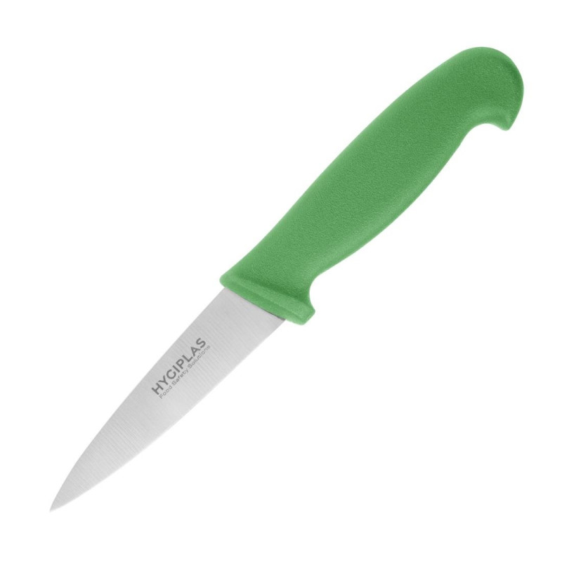 Faca de Cozinha Verde Lâmina 9 cm - Hygiplas - Fourniresto Faca de Cozinha Verde Lâmina 9 cm - Hygiplas - Fourniresto