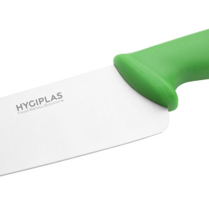 Faca de Cozinha Verde Lâmina 25,5 cm - Hygiplas - Fourniresto