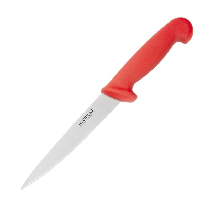 Couteau de Filetagem Vermelho Lâmina 15 Cm - Hygiplas - Fourniresto Couteau de Filetagem Vermelho Lâmina 15 Cm - Hygiplas - Fourniresto