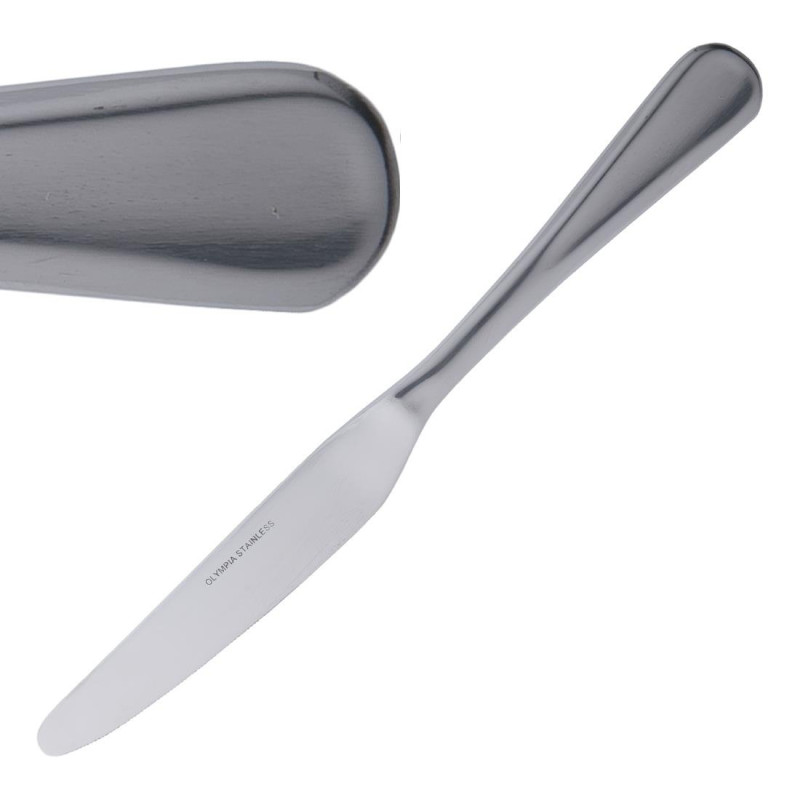 Faca de Mesa Roma em Inox - Conjunto de 12 - Olympia - Fourniresto Faca de Mesa Roma em Inox - Conjunto de 12 - Olympia - Fourniresto