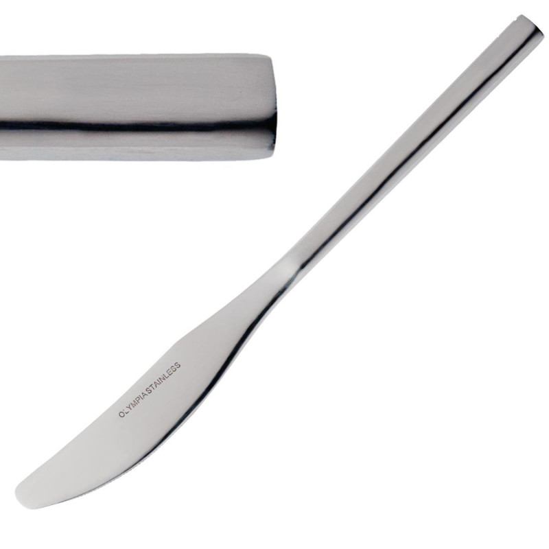 Faca de mesa Napoli em inox 18/10 - Conjunto de 12 - Olympia - Fourniresto Faca de mesa Napoli em inox 18/10 - Conjunto de 12 - Olympia - Fourniresto