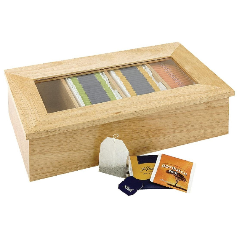 Boîte À Thé En Hévéa 335 X 200 Mm - Olympia - Fourniresto Boîte À Thé En Hévéa 335 X 200 Mm - Olympia - Fourniresto