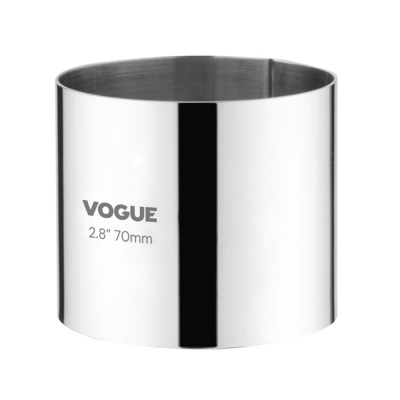 Cercle À Mousse En Inox Ø 70 Mm P 60 Mm - Vogue - Fourniresto Cercle À Mousse En Inox Ø 70 Mm P 60 Mm - Vogue - Fourniresto
