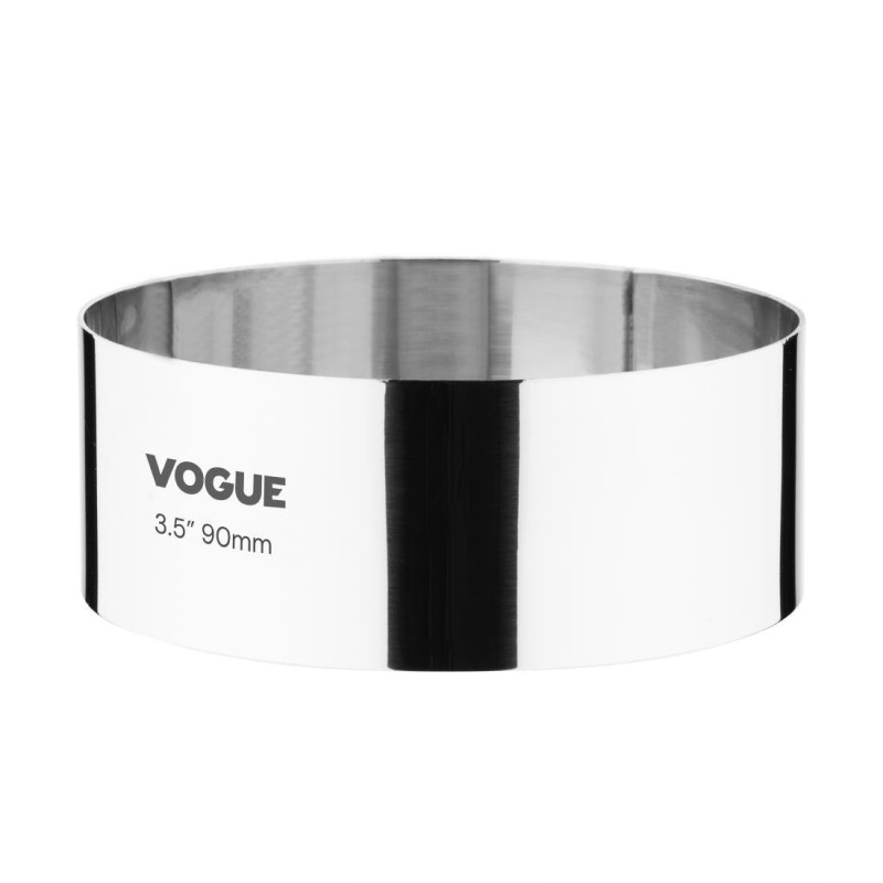Círculo de Aro de Aço Inoxidável Ø 90 mm P 35 mm - Vogue - Fourniresto Círculo de Aro de Aço Inoxidável Ø 90 mm P 35 mm - Vogue - Fourniresto