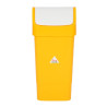 Caixote do lixo amarelo em polipropileno com tampa basculante 50 L - Scot Young - Fourniresto