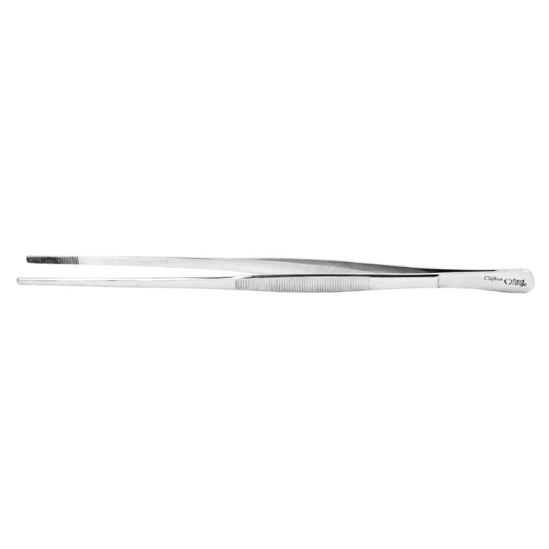 Pinça de Aço Inoxidável com Pontas Arredondadas 300 mm - FourniResto - Fourniresto Pinça de Aço Inoxidável com Pontas Arredondadas 300 mm - FourniResto - Fourniresto