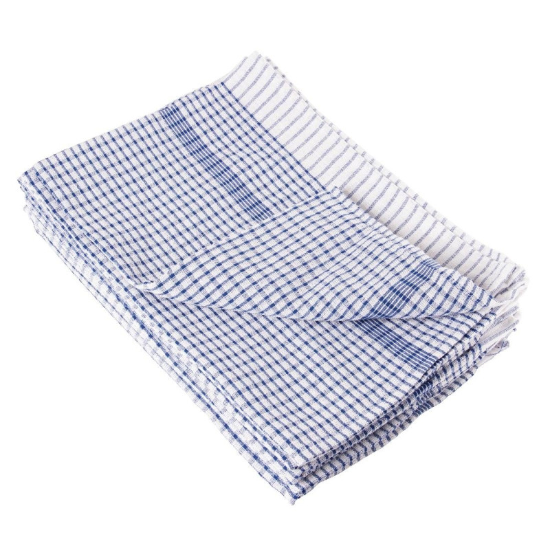 Pano de Prato Azul em Poliéster/Algodão - Conjunto de 10 - Vogue - Fourniresto Pano de Prato Azul em Poliéster/Algodão - Conjunto de 10 - Vogue - Fourniresto
