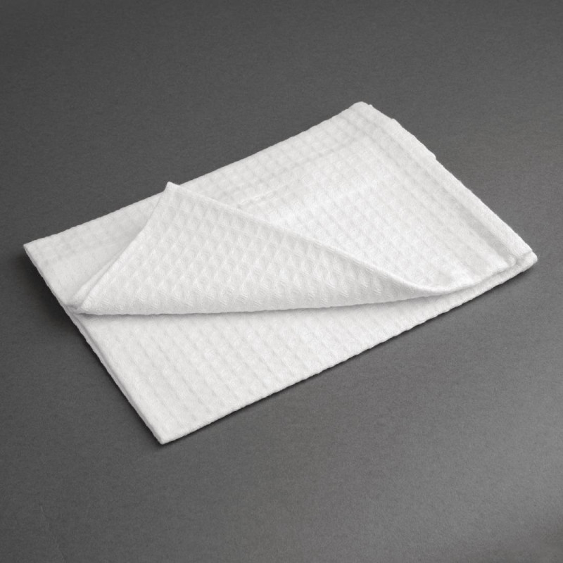 Pano de prato branco em poliéster/algodão - Conjunto de 10 - Vogue - Fourniresto Pano de prato branco em poliéster/algodão - Conjunto de 10 - Vogue - Fourniresto