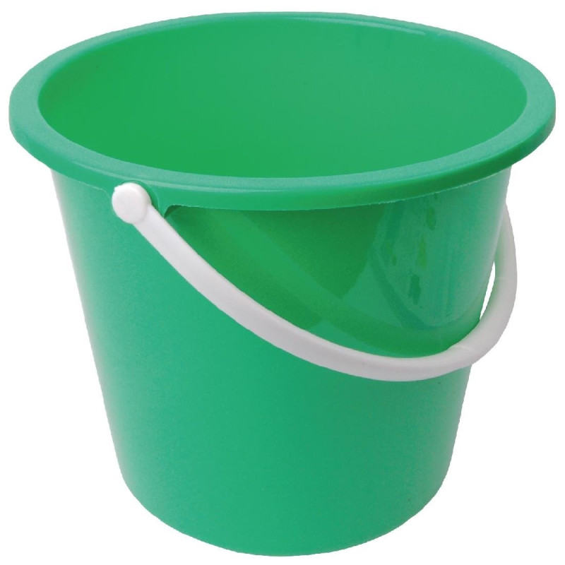 Balde Redondo de Plástico Verde 10 L - Jantex - Fourniresto Balde Redondo de Plástico Verde 10 L - Jantex - Fourniresto