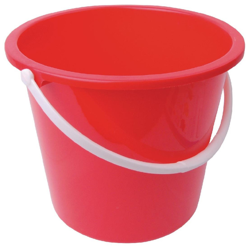 Balde Redondo de Plástico Vermelho 10 L - Jantex - Fourniresto Balde Redondo de Plástico Vermelho 10 L - Jantex - Fourniresto
