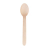 Colher de sobremesa de madeira biodegradável 166 mm - Pacote com 100 - Fiesta Green - Fourniresto