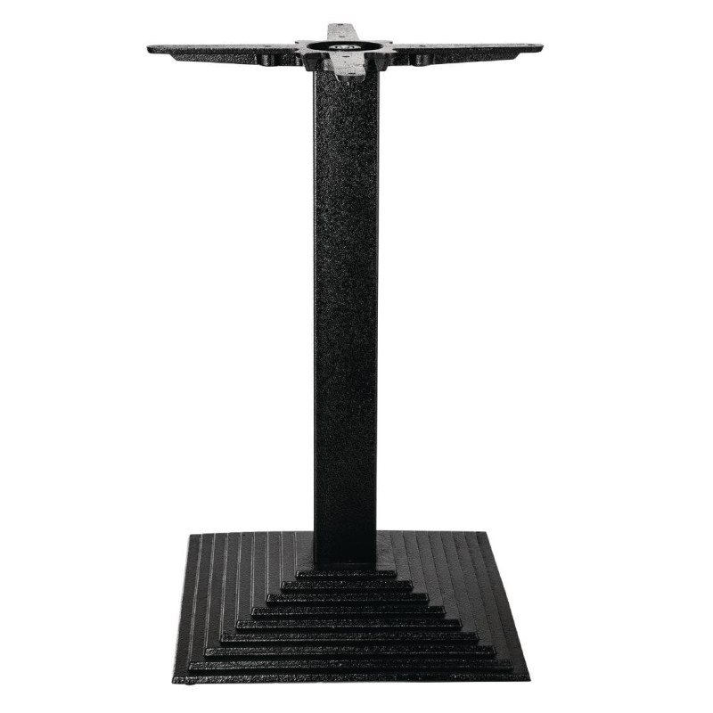 Pé de mesa quadrado efeito escada em ferro fundido 425 x 720 mm - Bolero - Fourniresto Pé de mesa quadrado efeito escada em ferro fundido 425 x 720 mm - Bolero - Fourniresto