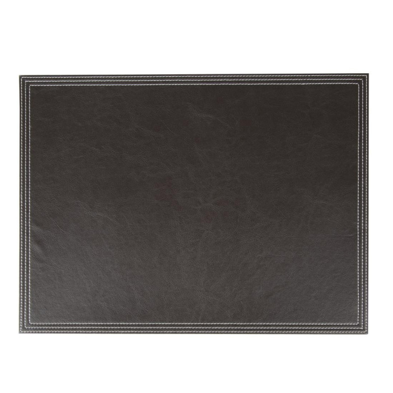 Jogo Americano em Couro Sintético Marrom 300 x 400 mm - Olympia - Fourniresto Jogo Americano em Couro Sintético Marrom 300 x 400 mm - Olympia - Fourniresto