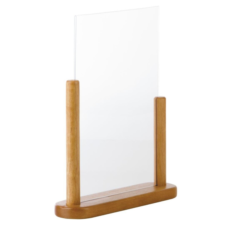 Moldura de Mesa Teck A4 - Securit - Fourniresto Moldura de Mesa Teck A4 - Securit - Fourniresto