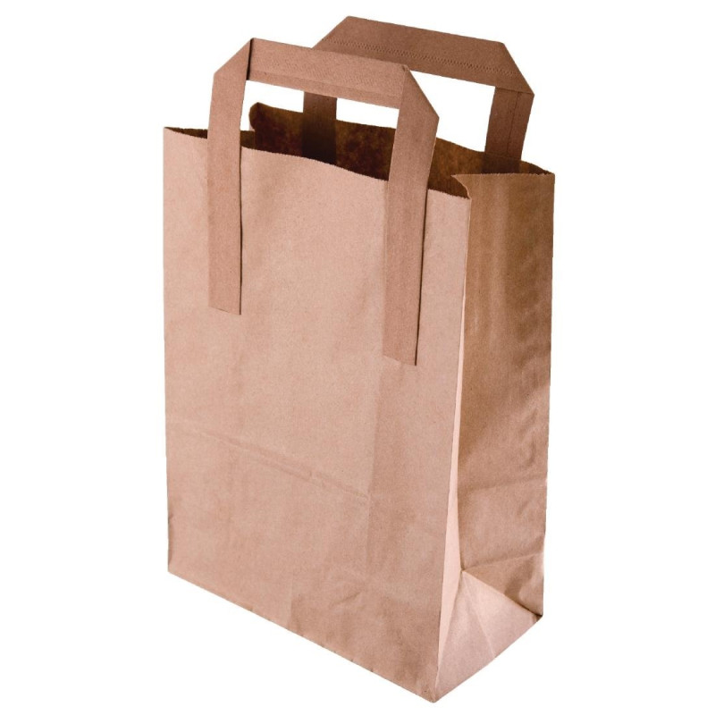 Grande Sacola de Papel Reciclável Marrom 305 x 254 mm - Pacote com 250 - Fiesta Green - Fourniresto Grande Sacola de Papel Reciclável Marrom 305 x 254 mm - Pacote com 250 - Fiesta Green - Fourniresto