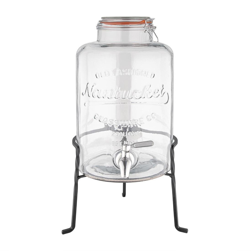 Distribuidor de Água Retrô em Vidro com Base 8,5 L - Olympia - Fourniresto Distribuidor de Água Retrô em Vidro com Base 8,5 L - Olympia - Fourniresto