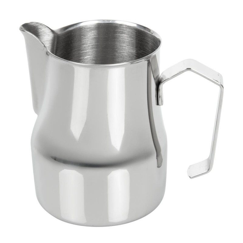 Jarro de leite em aço inoxidável para latte com alça 500 ml - FourniResto - Fourniresto Jarro de leite em aço inoxidável para latte com alça 500 ml - FourniResto - Fourniresto