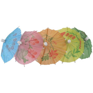 Guarda-Sol de Papel de Diferentes Cores - Conjunto de 144 - Festa - Fourniresto
