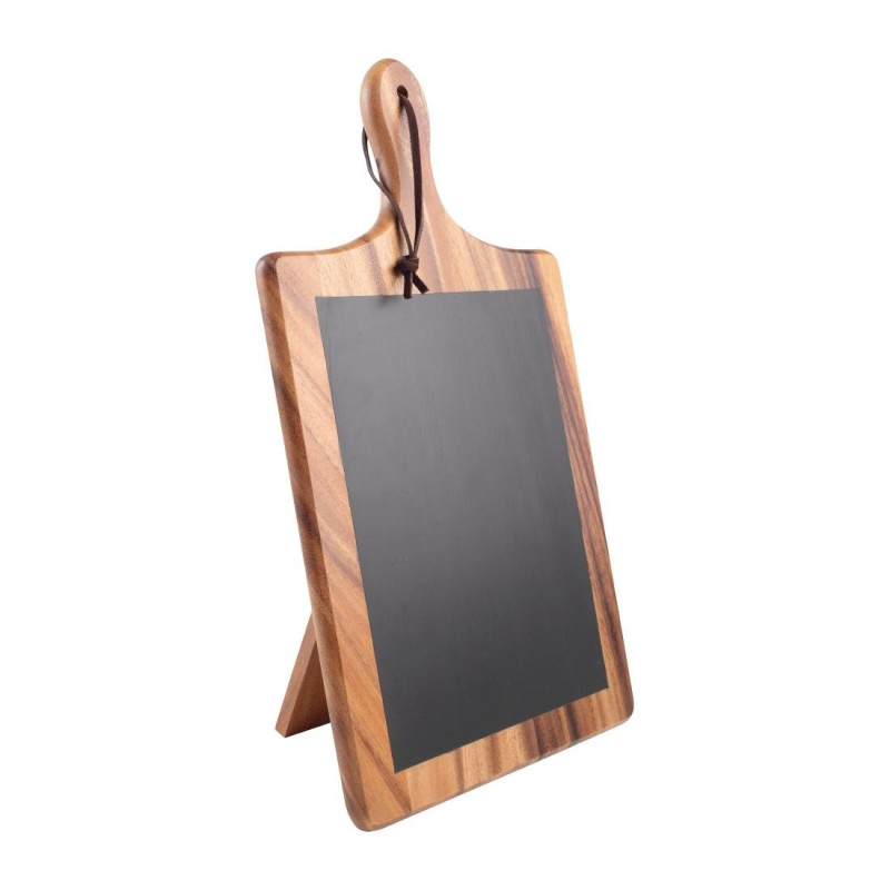 Tábua em Acácia e Ardósia com Suporte 220 x 25 mm - T&G Woodware - Fourniresto Tábua em Acácia e Ardósia com Suporte 220 x 25 mm - T&G Woodware - Fourniresto