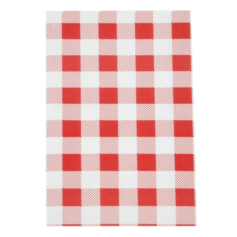 Papel Antiaderente Vichy Vermelho 190 x 310 mm - Pacote de 200 - FourniResto - Fourniresto Papel Antiaderente Vichy Vermelho 190 x 310 mm - Pacote de 200 - FourniResto - Fourniresto