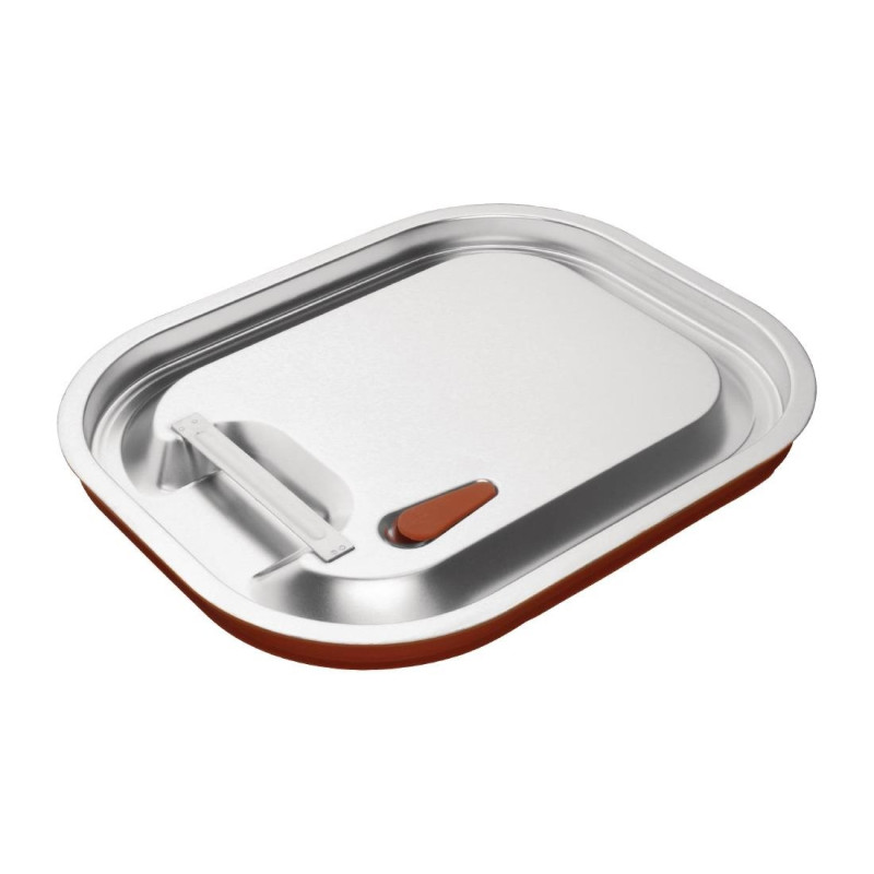 Tampa hermética em aço inoxidável e silicone para recipiente GN 1/2 - Vogue - Fourniresto Tampa hermética em aço inoxidável e silicone para recipiente GN 1/2 - Vogue - Fourniresto