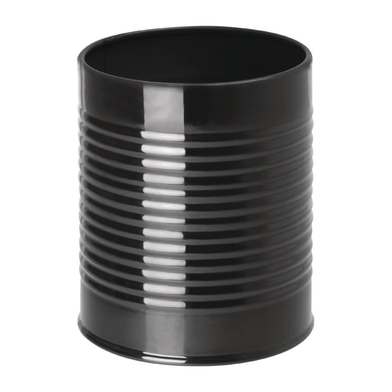 Recipiente Lata de Aço Preto Ø 90 mm - Olympia - Fourniresto Recipiente Lata de Aço Preto Ø 90 mm - Olympia - Fourniresto
