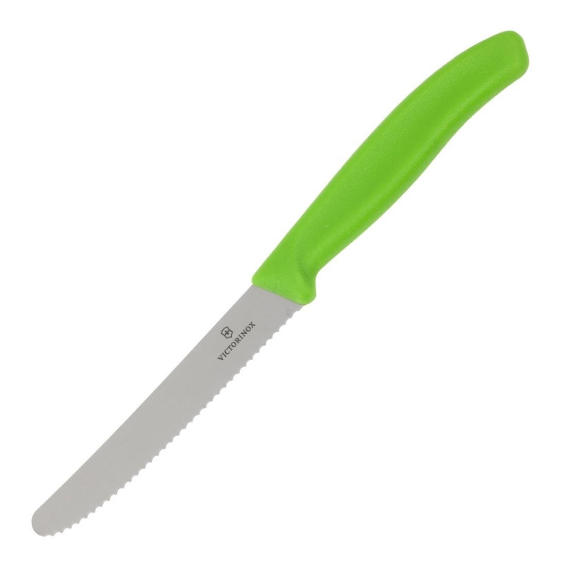 Faca para Tomate Verde Lâmina Serrilhada 11 cm - Victorinox - Fourniresto Faca para Tomate Verde Lâmina Serrilhada 11 cm - Victorinox - Fourniresto