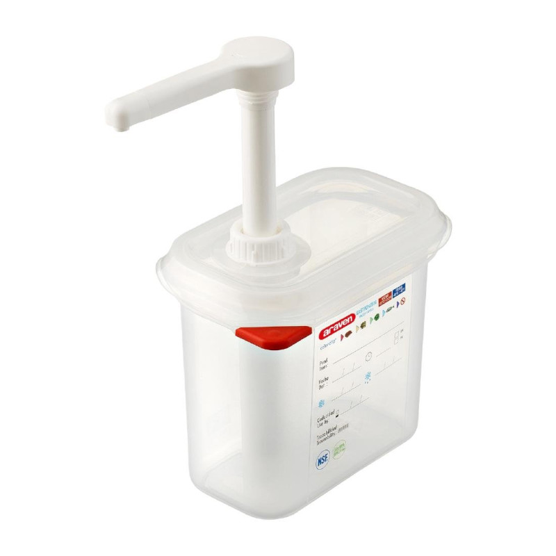 Distribuidor de Molho Transparente GN 1/9 1,5 L - Araven - Fourniresto Distribuidor de Molho Transparente GN 1/9 1,5 L - Araven - Fourniresto