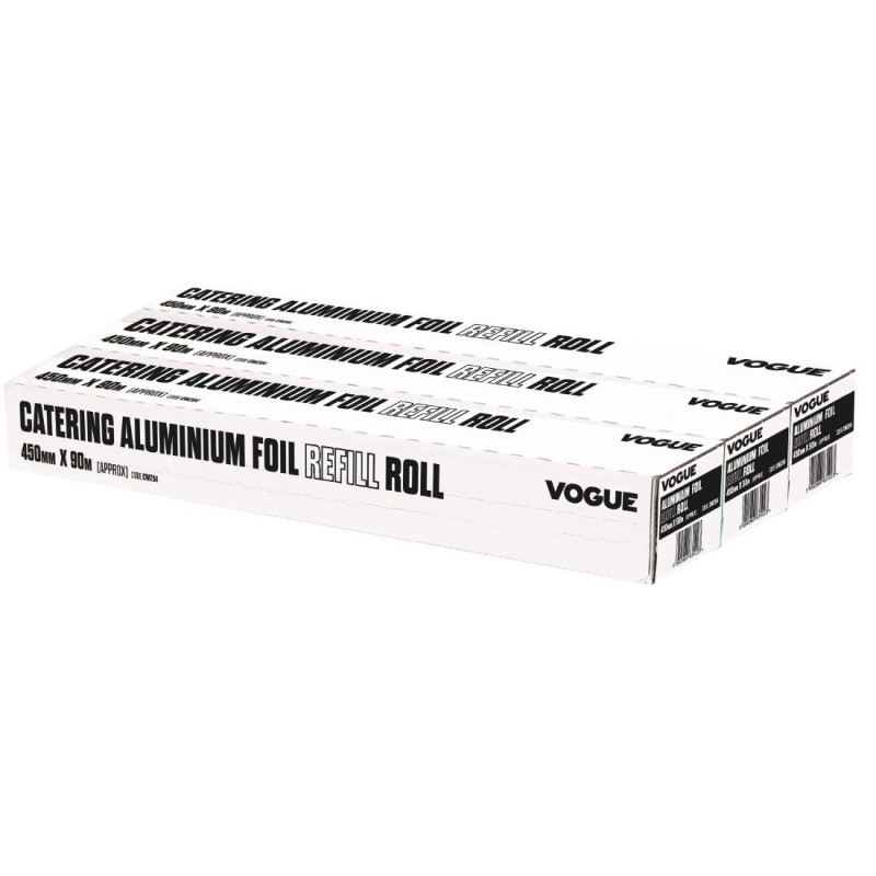 Rolo de Papel Alumínio para Dispensador Wrap450 - Conjunto de 3 - Vogue - Fourniresto Rolo de Papel Alumínio para Dispensador Wrap450 - Conjunto de 3 - Vogue - Fourniresto