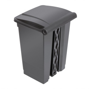 Caixote do lixo de cozinha com pedal preto 45L - Jantex - Fourniresto