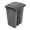 Caixote do lixo de cozinha com pedal preto 45L - Jantex - Fourniresto