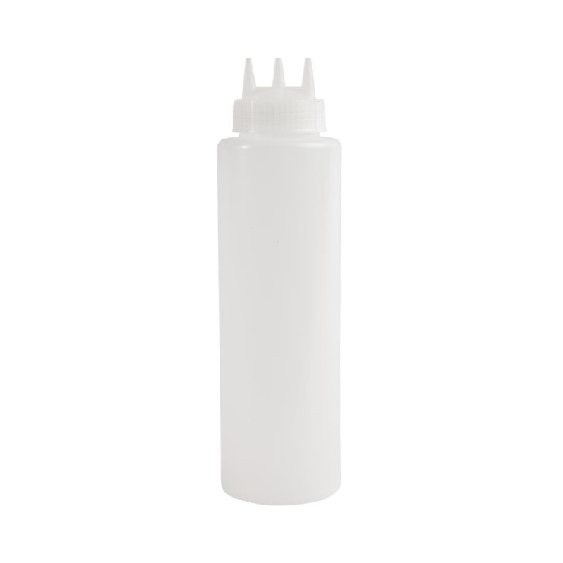 Garrafa Flexível Transparente 3 bicos 908ml - Vogue - Fourniresto Garrafa Flexível Transparente 3 bicos 908ml - Vogue - Fourniresto