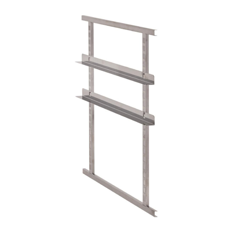 Conjunto de 4 Corrediças de Aço Inoxidável Ajustáveis e 2 Estruturas Metálicas para o Contêiner DW585 - Cambro - Fourniresto Conjunto de 4 Corrediças de Aço Inoxidável Ajustáveis e 2 Estruturas Metálicas para o Contêiner DW585 - Cambro - Fourniresto