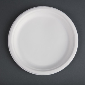 Pratos de Bagasse Compostáveis ​​26 cm - Pacote com 50 - Fiesta Green - Fourniresto