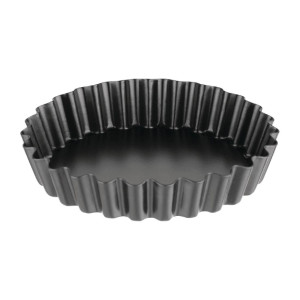 Forma de tartelete canelada antiaderente com fundo removível de 10 cm - Conjunto de 3 - Vogue - Fourniresto