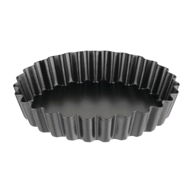 Forma de tartelete canelada antiaderente com fundo removível de 10 cm - Conjunto de 3 - Vogue - Fourniresto Forma de tartelete canelada antiaderente com fundo removível de 10 cm - Conjunto de 3 - Vogue - Fourniresto