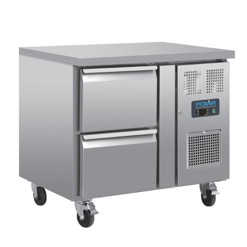Mesa Refrigerada GN 1/1 Ventilada 2 Gavetas Série U 124L - Polar - Fourniresto Mesa Refrigerada GN 1/1 Ventilada 2 Gavetas Série U 124L - Polar - Fourniresto