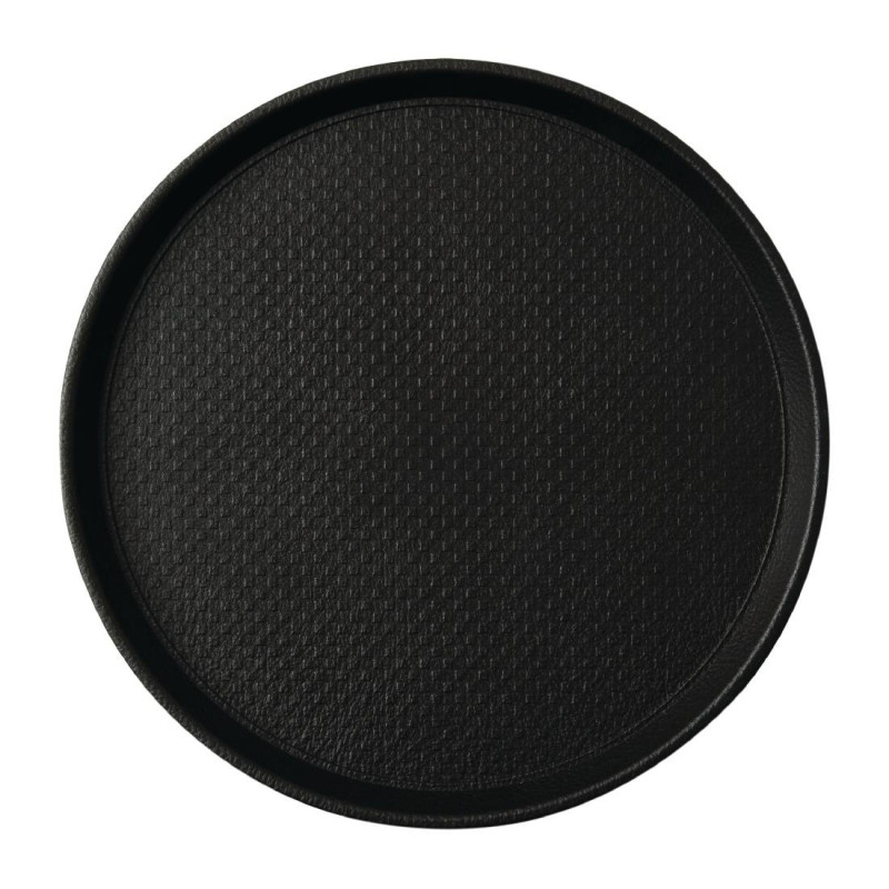 Tabuleiro Antiderrapante Preto Blackline Redondo Ø 310mm - Roltex - Fourniresto Tabuleiro Antiderrapante Preto Blackline Redondo Ø 310mm - Roltex - Fourniresto