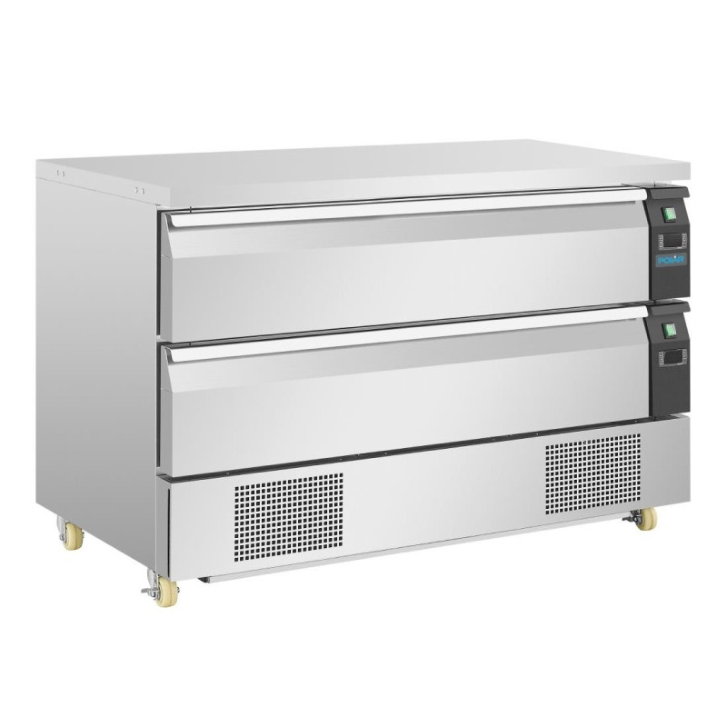 Socle Duplo de Refrigeração com 2 Gavetas Série U 6x GN 1/1 - Polar - Fourniresto Socle Duplo de Refrigeração com 2 Gavetas Série U 6x GN 1/1 - Polar - Fourniresto