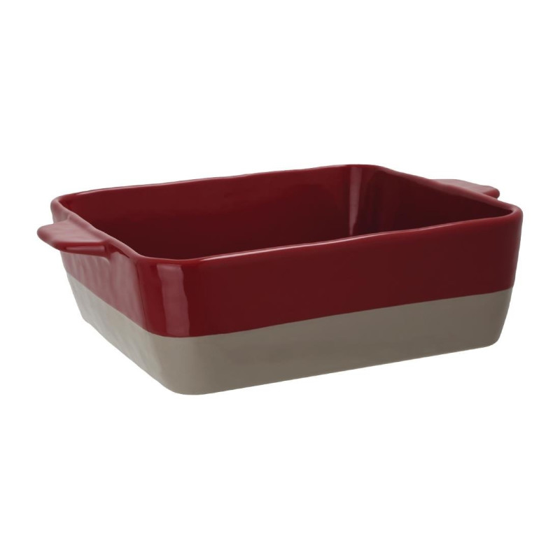 Tabuleiro de Assar Retangular Vermelho e Bege 4,2L - Olympia - Fourniresto Tabuleiro de Assar Retangular Vermelho e Bege 4,2L - Olympia - Fourniresto