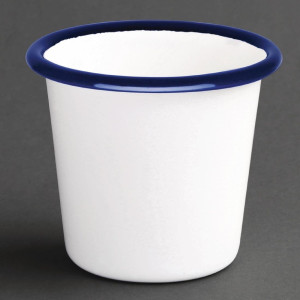 Pote de molho em aço esmaltado azul e branco 114ml - Conjunto de 6 - Olympia - Fourniresto