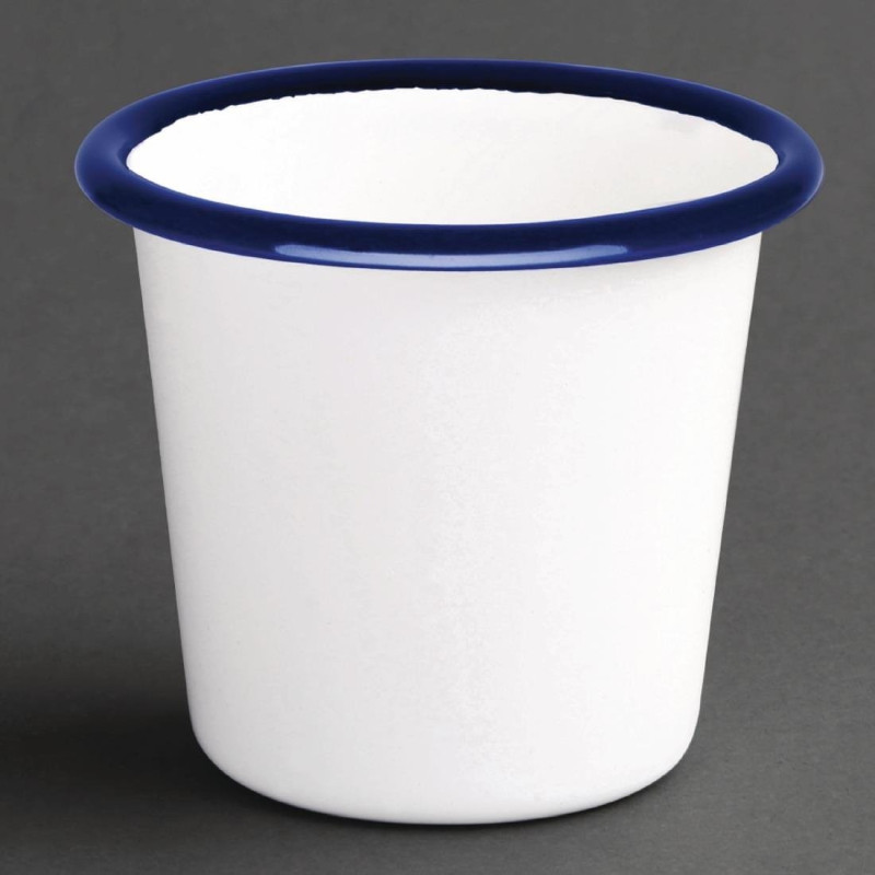 Pote de molho em aço esmaltado azul e branco 114ml - Conjunto de 6 - Olympia - Fourniresto Pote de molho em aço esmaltado azul e branco 114ml - Conjunto de 6 - Olympia - Fourniresto
