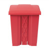Caixote do lixo de cozinha com pedal vermelho 65L - Jantex - Fourniresto