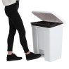Caixote do lixo de cozinha com pedal branco 65L - Jantex - Fourniresto