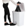 Caixote do lixo de cozinha com pedal branco 65L - Jantex - Fourniresto