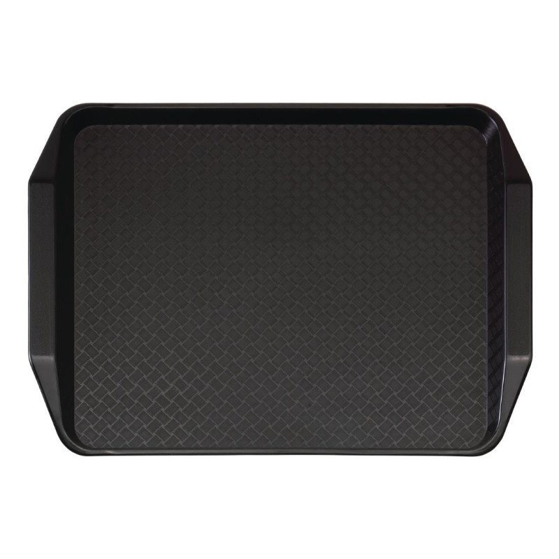 Tabuleiro Retangular Preto com Pegas em Polipropileno Fast Food 430mm - Cambro - Fourniresto Tabuleiro Retangular Preto com Pegas em Polipropileno Fast Food 430mm - Cambro - Fourniresto