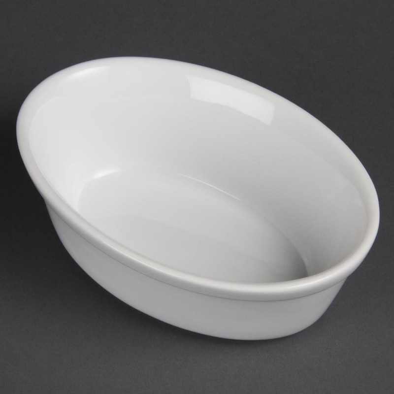 Pratos de Gratin Oval Brancos 161 x 116mm - Conjunto de 6 - Olympia - Fourniresto Pratos de Gratin Oval Brancos 161 x 116mm - Conjunto de 6 - Olympia - Fourniresto