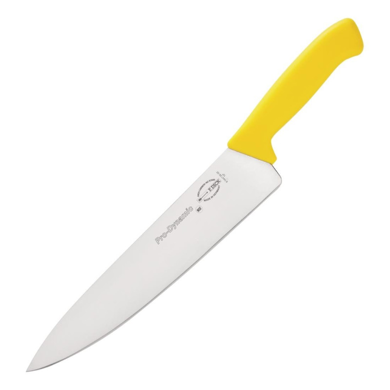 Faca de Cozinha Profissional Dynamic Haccp Amarela 255mm - Dick - Fourniresto Faca de Cozinha Profissional Dynamic Haccp Amarela 255mm - Dick - Fourniresto